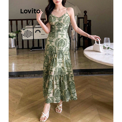 (Kỳ nghỉ) Lovito Đầm Họa Tiết Paisley Nơ Nhộn Lưng Đầm Mùa Hè Cho Nữ L87ED315 (Nhiều màu)