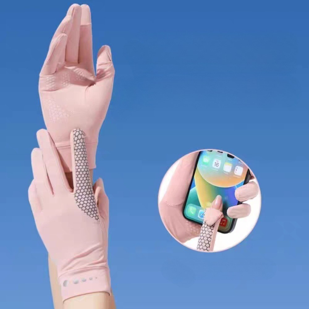 Summer Sun Protection Gloves for Women Breathable Thin Anti-ultraviolet Driving Cycling