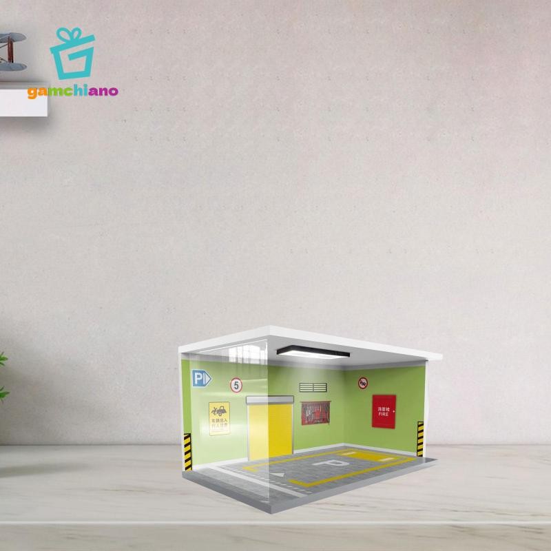 Bãi đậu xe Mô hình bãi đậu xe ngầm có nắp Acrylic cho đồ chơi mô hình ô tô Diorama Phong cảnh để bàn