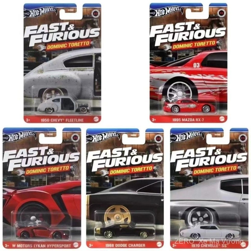 Hotwheels Speed Passion HNR88 Đồ chơi mô hình ô tô hợp kim Mazda RX7 Lycan Chevrolet 1ZVX