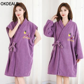 Váy áo choàng tắm OKDEALS - Khăn dày mềm, thấm nước nhanh và thoáng mát