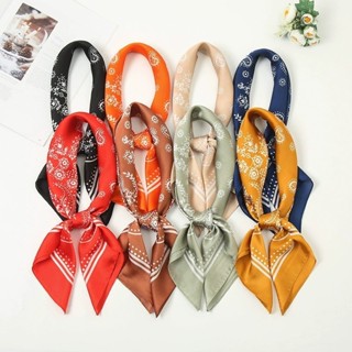  Khăn lụa vuông quàng choàng cổ nữ 70 70x70cm turban bandana trùm đầu đẹp cao cấp làm áo yếm nhiều kiểu dáng 