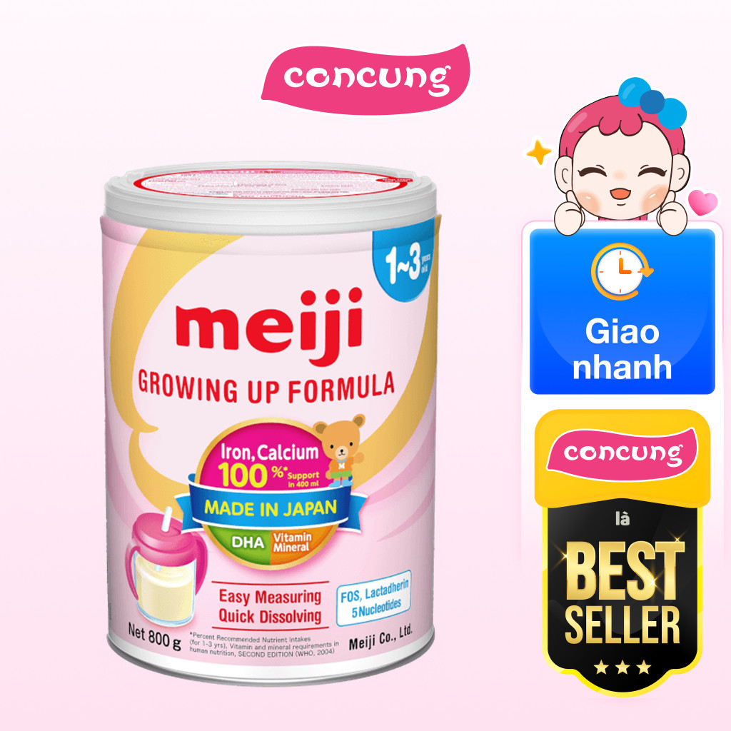 Sữa Meiji Growing up Formula cho bé từ 12-36 tháng 800g