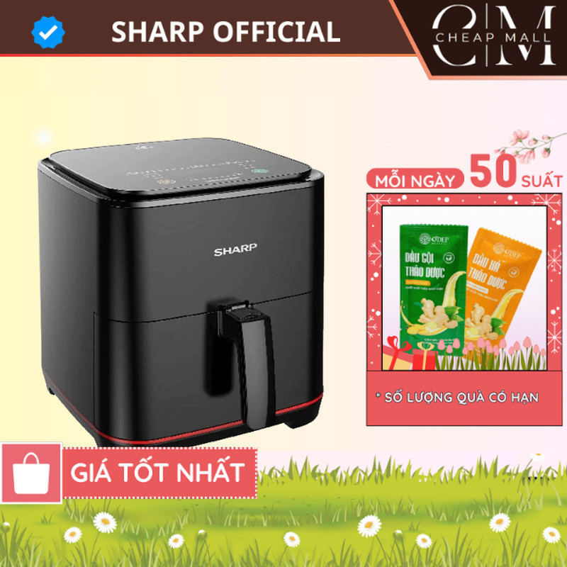 Nồi chiên không dầu Sharp KF-AF70EV-BK (7L) - Hàng Chính Hãng - CHEAP CMO