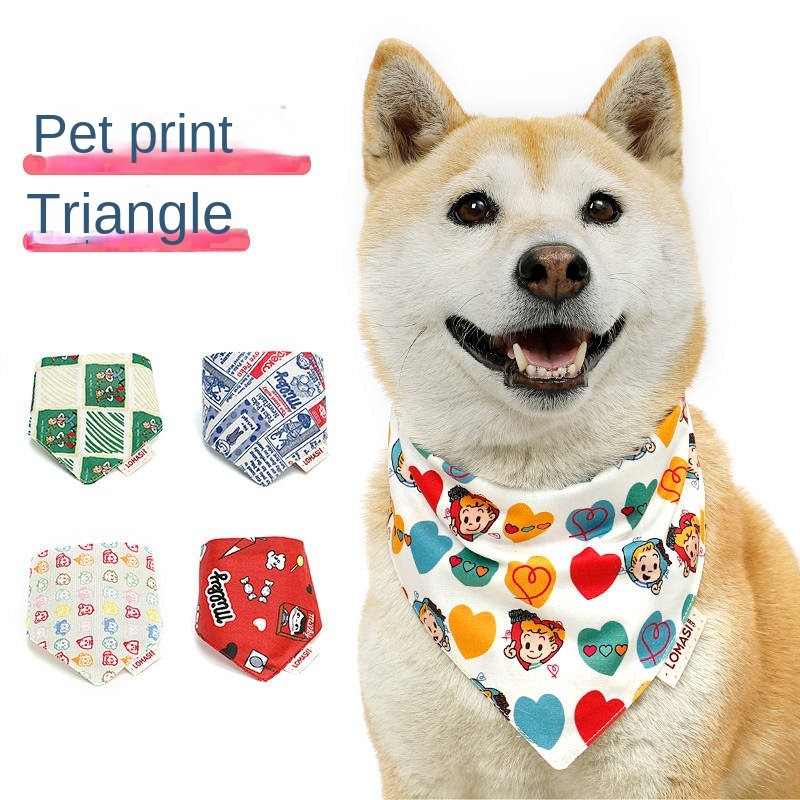 Lomas Trendy Cute Pet Triangular Scarf Cat Dog Saliva Towel Ornament Bib Accessories Scarf Scarf RXM