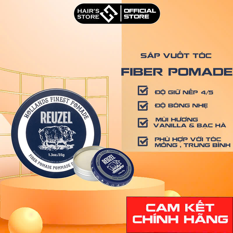 Tạo kiểu cho nam REUZEL Fiber Pomade  35gr - 95gr – Pomade gốc nước phù hợp mọi kiểu tóc