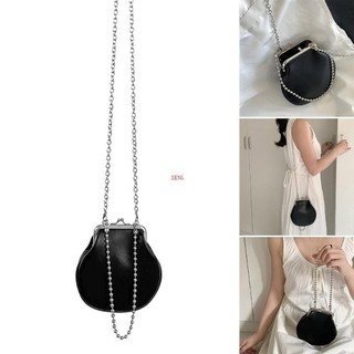 Seng Nữ Hàn Quốc Da PU Nhỏ Túi Dạ Hội Có Hạt Dây Xích Và Dây Đeo Đeo Đeo Vai Thanh Lịch Túi Xách Ly Hợp Purs