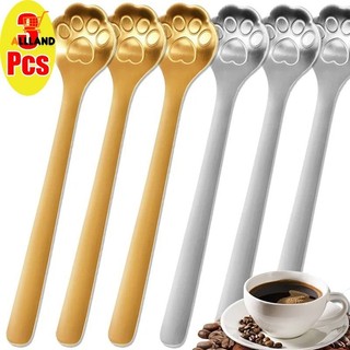 Thìa cà phê inox dễ thương - muỗng tráng miệng móng vuốt mèo sáng tạo - vàng bạc kem muỗng cà phê bộ đồ ăn nhà bếp
