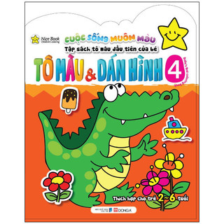 Sách - cuộc sống muôn màu - tô màu & dán hình 4