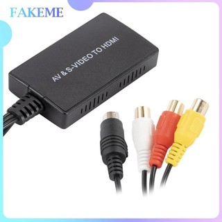 [Prettyia1] AV Svideo sang Bộ chuyển đổi RCA sang Bộ chuyển đổi Tương thích cho VHS VCR