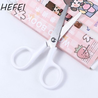 HEFEI Dụng cụ thủ công an toàn kéo Thép không gỉ có nắp cho giấy Handwork Kéo nhỏ màu trắng