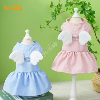 Teddy Pháp Chiến Đấu Chó Nhỏ Thú Cưng Chó Mèo Mùa Xuân Mùa Hè Phong Cách Mới Kéo Váy Thiên Thần