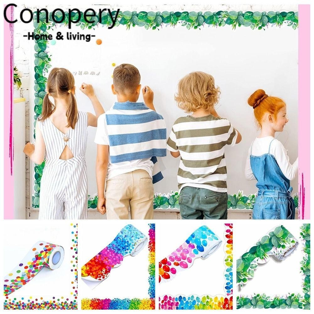 Conopery Giấy viền CONOPERY, Giấy dán trang trí 18M, DIY Handmade Crafts Bulletin Board Border