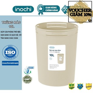 Sọt rác nhựa Tròn Inochi 5 Lít -10 Lít -15 Lít - Kháng khuẩn kháng mùi Ag +