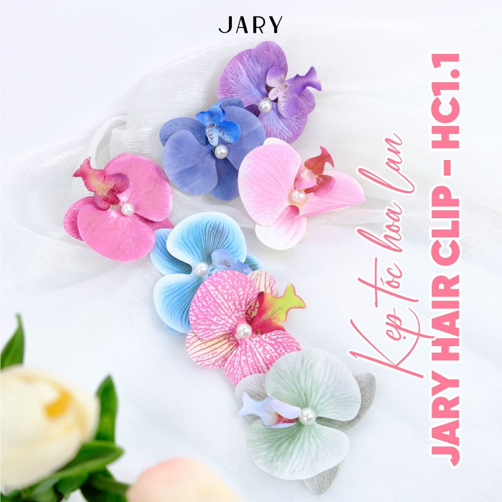 Kẹp Tóc Hoa Lan - Hoa Sứ - Nơ Đôi Các Loại Jary Hair Clip Style Hàn Quốc Siêu Dễ Thương
