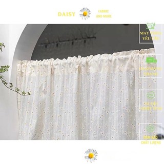Rèm decor hoạ tiết Hoa cúc , rèm trang trí decor phòng hoa cúc, rèm cửa sổ vitage