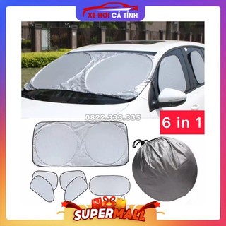 Rèm chắn nắng cho Ô tô Tấm chắn nắng ô tô bộ 6 miếng cao cấp