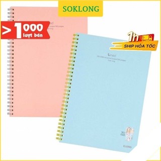 Vở kẻ ngang B5 80 trang Klong MS 580 [Chọn Màu]  Sổ tập KLONG lò xo kép bìa nhựa