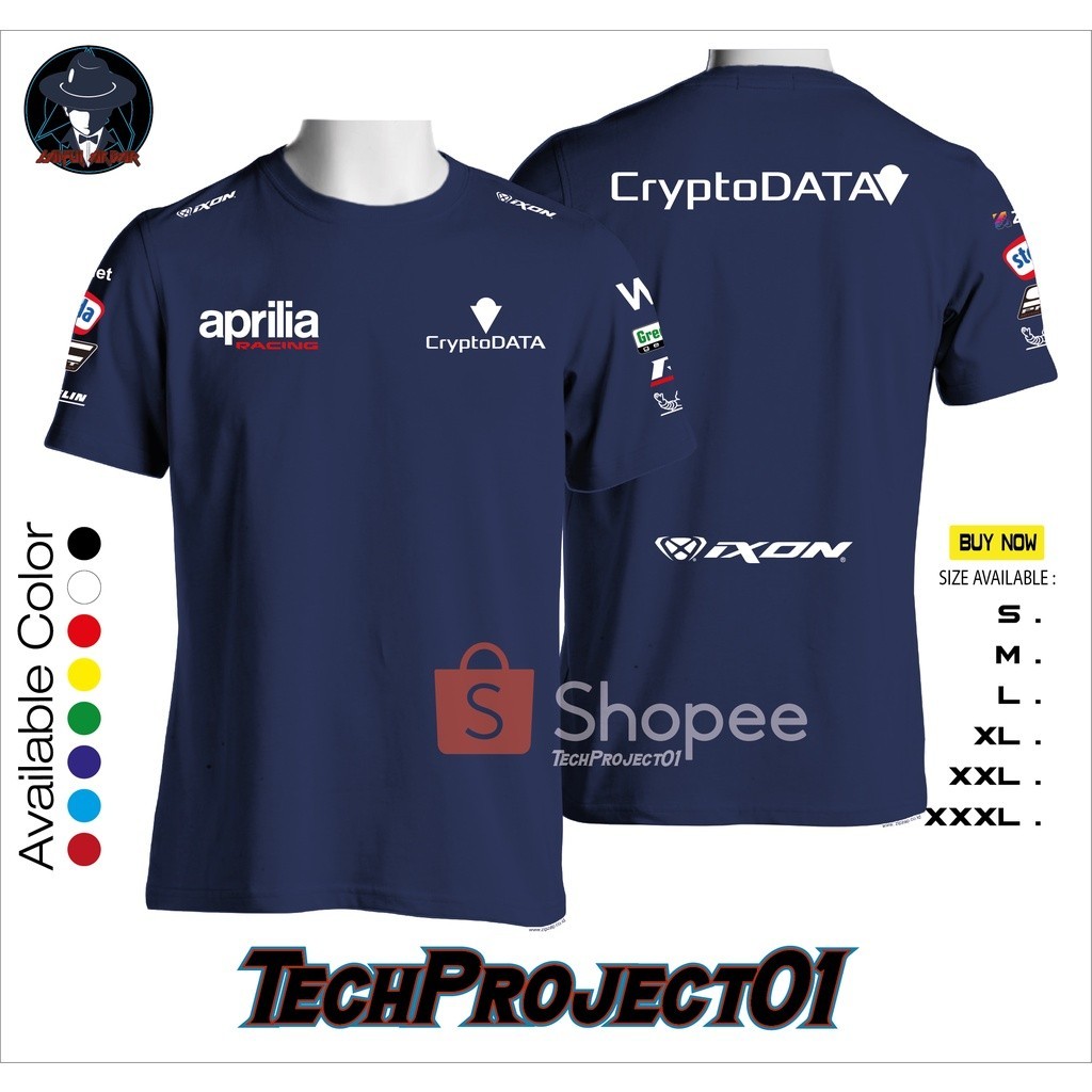 Áo thun RNF Aprilia Racing Team MotoGP 2025 với công nghệ Cryptodata