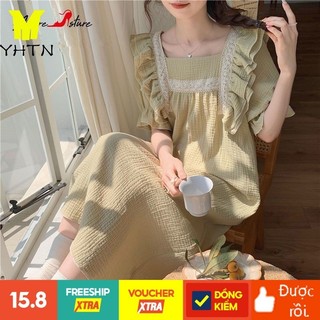 YHTN váy bầu babydoll đầm bầu đẹp Thời trang dễ thương bigsize xinh váy bầu suông