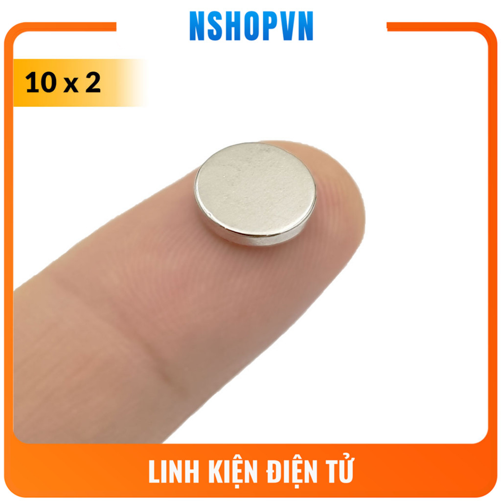 Nam châm đất hiếm tròn 10x2mm