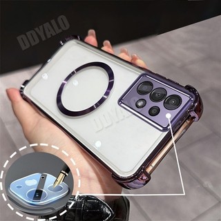 [Có Phim Ống Kính] Vỏ Túi Khí Cho Samsung A32 4G A32 5G A52 Vỏ Điện Thoại Mềm Có Hút Từ Tính Trong Suốt Chống Sốc Ốp Lưng Trong Suốt
