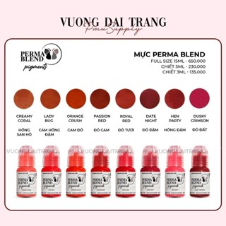 Dcpx Vương Đài Trang chính hãng - [CHÍNH HẴNG] Mực Perma Blend Mỹ, mực bám nhanh bong đậm mini 5ml,Fullsize 15ml