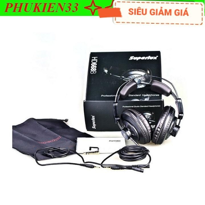 Tai Nghe Kiểm Âm Superlux HD668B - Cao Cấp loại chụp tai. Superlux HD668B Dynamic Semi-Open Headphon