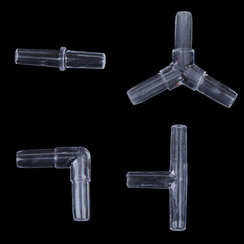 [8c15] 10 Cái 2Way / 3Way Đầu nối ống bể cá trong suốt Van khí Fitg Fish [8C]