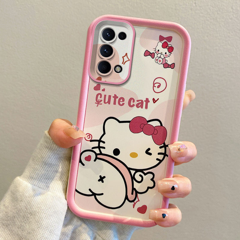 Dành Cho OPPO Reno 5 4G 5G Ốp Lưng Silicon Mềm TPU Họa Tiết Hoạt Hình Full Protcetion Vỏ Chống Sốc V