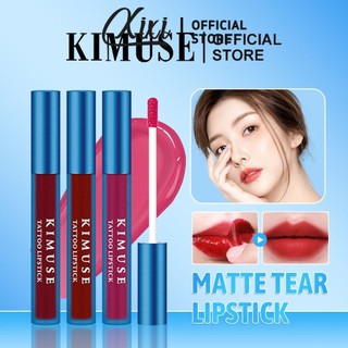 Kimuse Peel-off Lip Glaze Matte Liquid Lipstick Tint Color Dye Lip Chống Thấm Nước Môi Stain 4 Màu