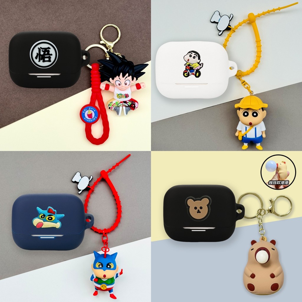 Dành Cho Anker Soundcore K20i Ốp Lưng Hoạt Hình Crayon Shin-chan Móc Khóa Soundcore K20i Silicone Mề