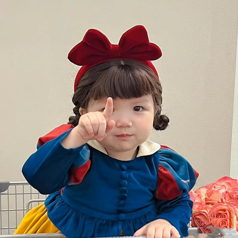 Velvet Big Bowknot HairBands Mũ Phụ Kiện Tóc Vintage