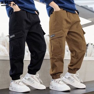 Quần túi hộp thời trang vải kaki , vải nỉ cho bé trai size nhỡ đại 18-52kg mẫu PMF, quần dài thu đông cho trẻ em nam