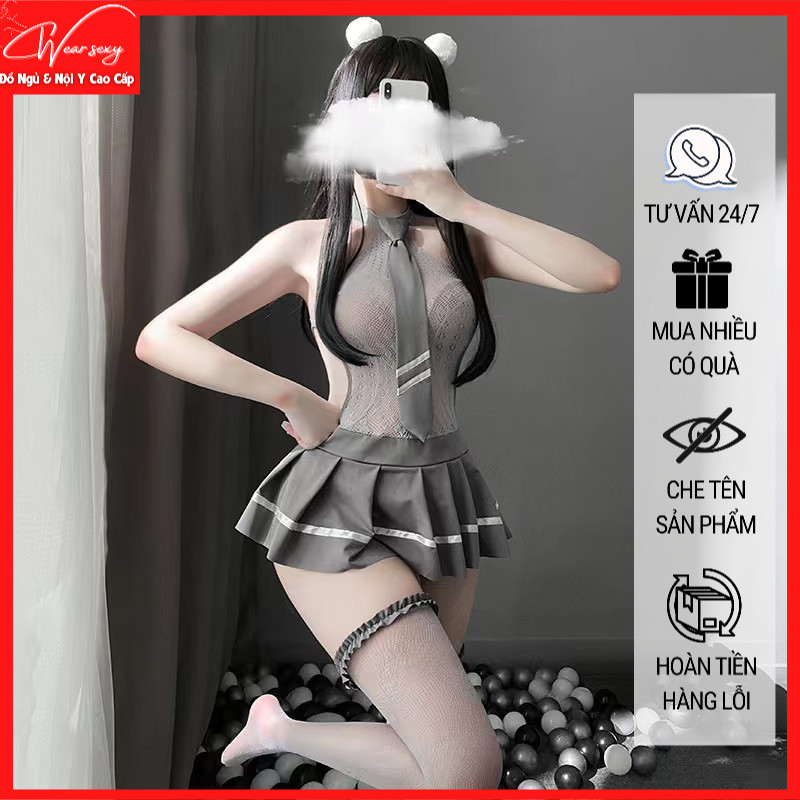 Đồ Lót Sexy Ngọt Ngào Đồng Phục Học Sinh Quyến Rũ Một Mảnh CPL04[CWEAR.SEXY] | BigBuy360 - bigbuy360.vn
