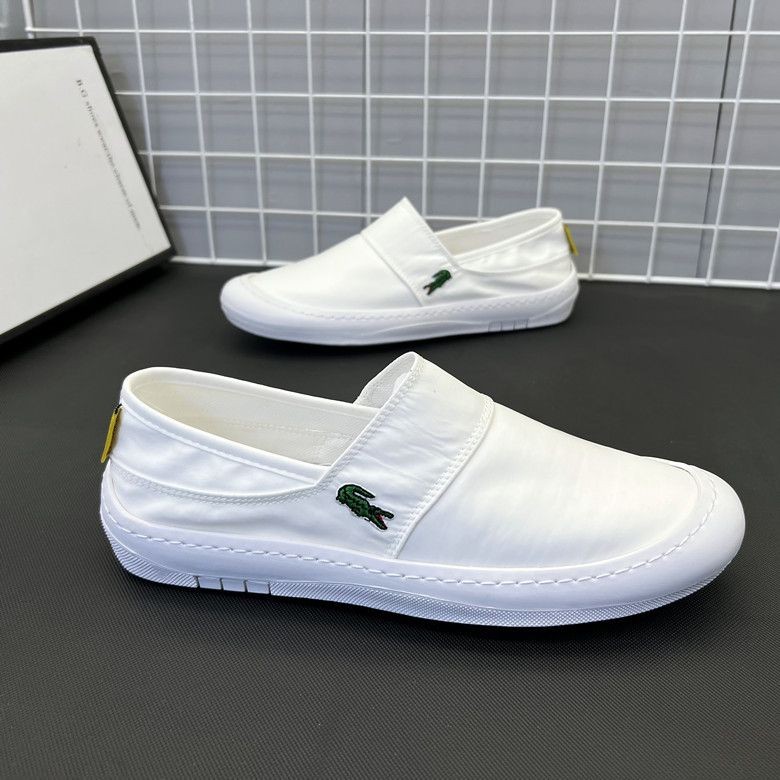 Giày Vải Cá Sấu Nam Slip-On Giày Nam Thoáng Khí Giày Trắng Giày Sneaker Nam Vải 10.08