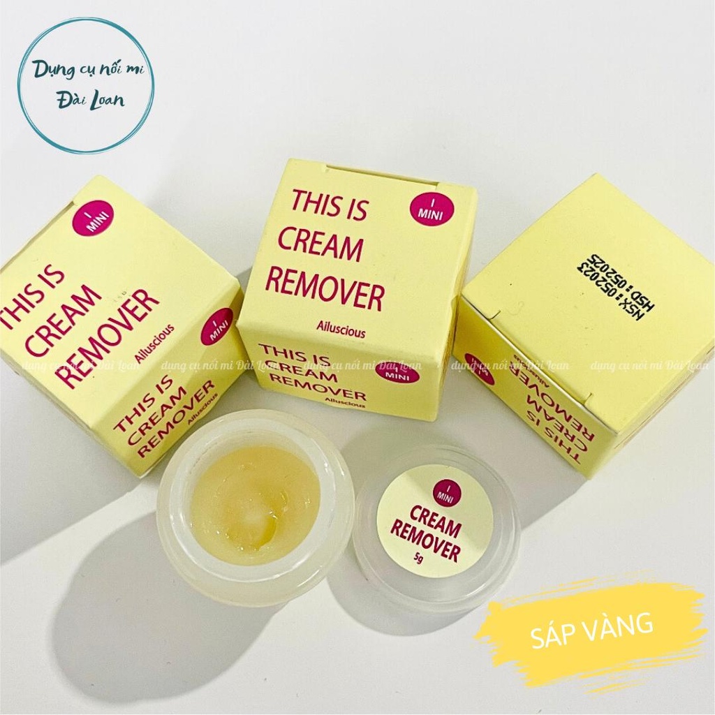 Sáp Tháo Mi Vàng 5g Hàn Quốc Mỹ Phẩm Cosmetic Nữ - Sáp Tháo Mi Nối Bằng Sáp Chuẩn Bị Dụng Cụ & Thực Hiện