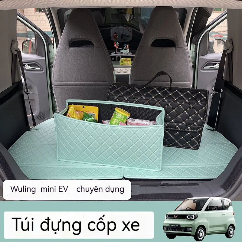 Thích hợp cho hộp đựng cốp xe Wuling mini ev, cốp xe bằng da đặc biệt Wuling, phụ tùng ô tô Wuling m