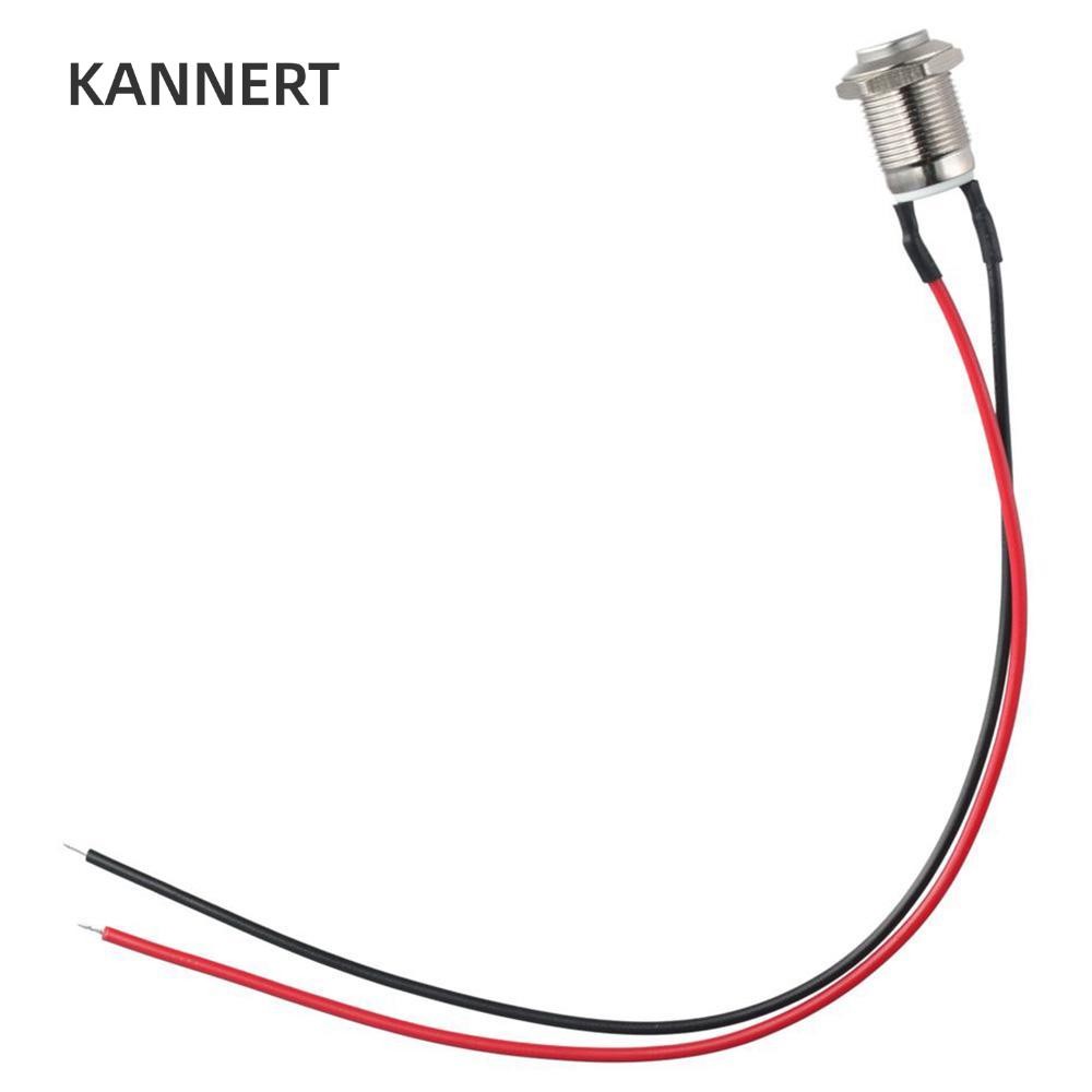 Công tắc nút nhấn tạm thời KANNERT, 12mm có sẵn, Vỏ đen IP65 Chống nước 1 thường mở