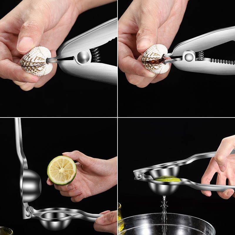 Dụng cụ mở Ngao 304 bằng thép không gỉ, kẹp Ngao máu, kẹp Ngao máu, kẹp vỏ, dụng cụ kẹp, kẹp hạt dẻ 