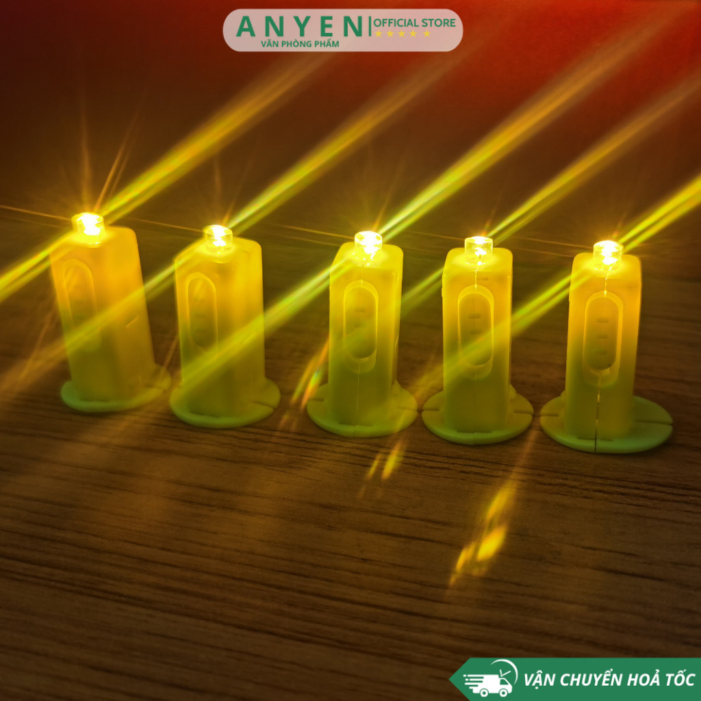 Combo 10 Đèn led thay nến gắn vào đèn ông sao, đèn lồng (chạy bằng pin) trang trí lễ hội, sự kiện