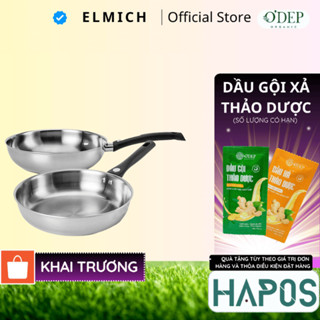 Chảo inox nguyên khối Elmich Basic EL-2840IN EL-2842IN nhiều size, Hàng chính hãng, bắt từ nhanh mọi bếp - HAPOS HSA