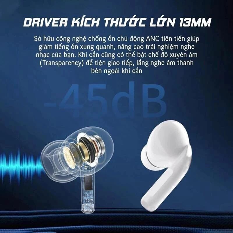 Tai Nghe Bluetooth Không Dây A9 Pro v5.3 Chạm Cảm Ứng, Vỏ Trong Suốt, Âm Thanh Hay Có Mic  Giảm Tiếng Ồn Màn Hình | BigBuy360 - bigbuy360.vn