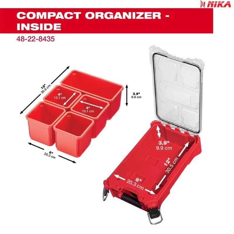 Thùng đựnġ Dụng Cụ Packout Milwaukee 48-22-8435 Hàng chính hãnġ | NIKATOOLSVN thùng đựnġ đồ nghề  mi