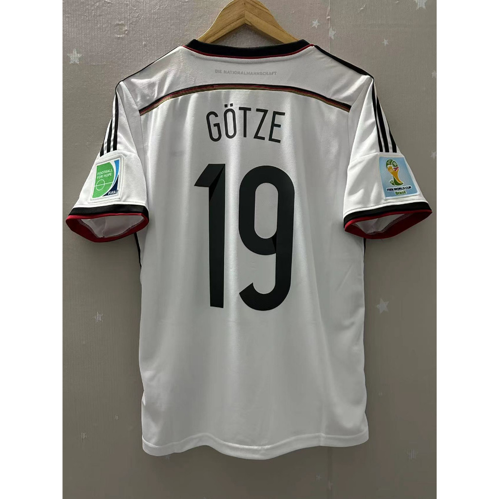 Áo Bóng Đá Retro Đức 2014 - Áo Thi Đấu OZIL, MULLER, GOTZE - Chất Liệu OMASabac