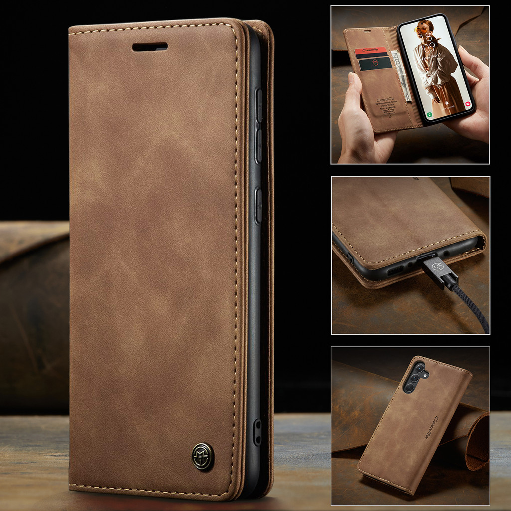 Ốp Điện Thoại Cho Samsung A17 A06 A16 A26 A36 A56 A05s A15 A25 A35 A55 4G 5G CaseMe Da Matte Retro