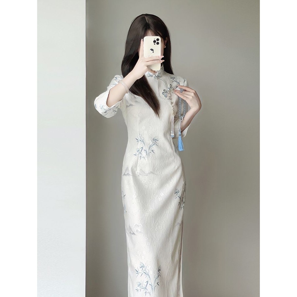 Váy Ting Yuling trẻ trung cao cấp, sườn xám hiện đại phong cách Trung Quốc