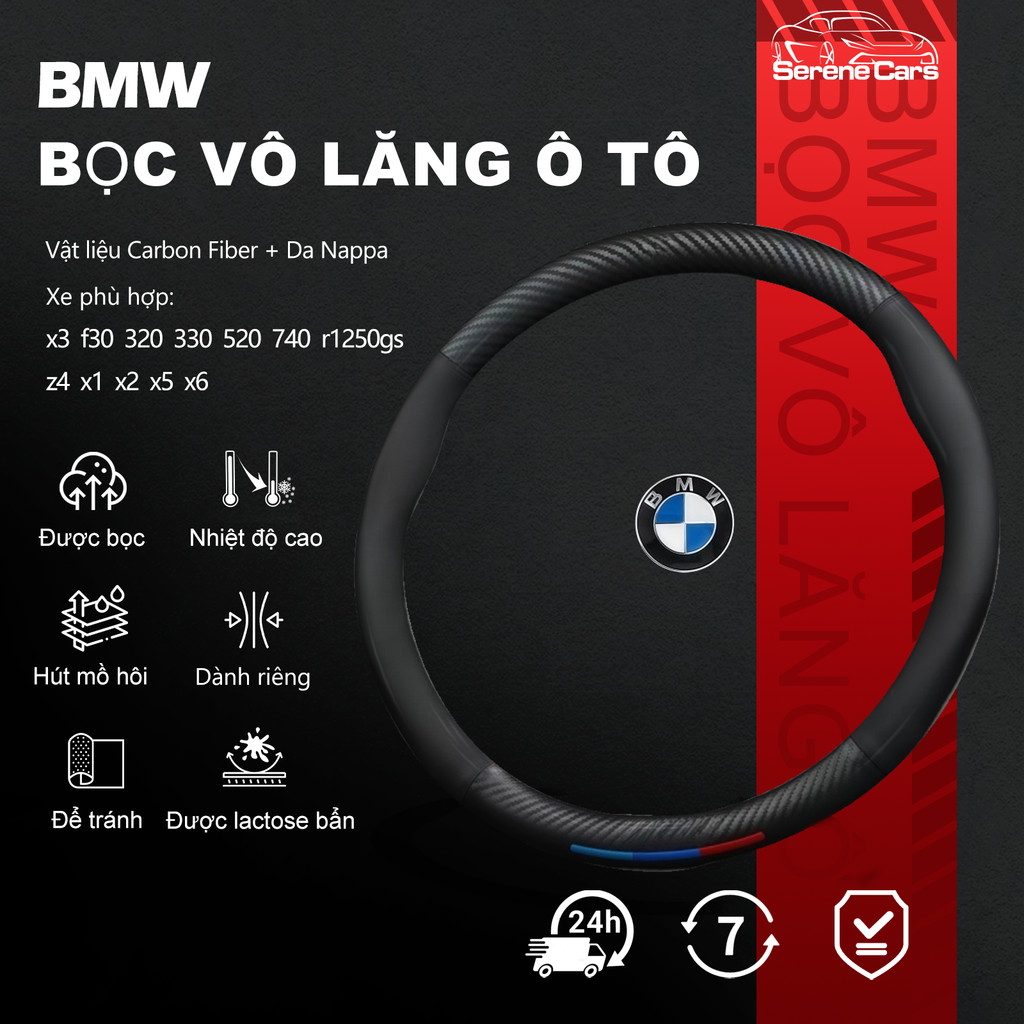 2026 BMW Bọc Vô Lăng Ô Tô Cho Xe BMW F20 F21 F22 F23 F45 F30 F32 F36 F10 F11 X1 X3 X5 X6 X7 1-series
