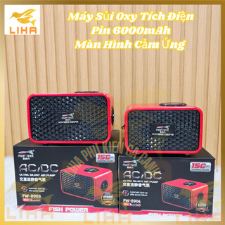  Máy Sủi Oxy Tích Điện FISHPOWER  FW-8903 FW-8904 Pin 6000mAh - Máy Oxi Siêu Êm Chuyên Dụng Cho Bể Cá 