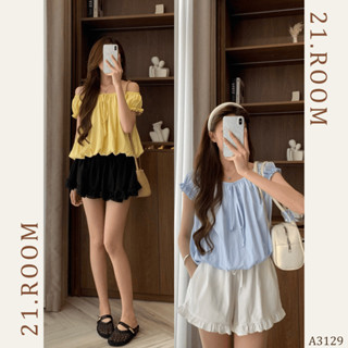  Áo Babydoll Dáng Bí Trễ Vai Tay Bồng 21.ROOM A3129 